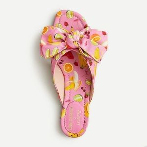 J Crew x Edie Parker fruit bow slides NWOT